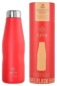 ESTIA ΘΕΡΜΟΣ TRAVEL FLASK SAVE THE AEGEAN 500ml SCARLET RED