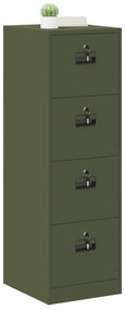 vidaXL Ντουλάπα Αρχείων με ράφι 2 pcs Ελιά Πράσινη 44 x 50 x 106.5 εκ