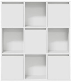 vidaXL Βιβλιοθήκη Λευκή 89x24x101,5 εκ. από Επεξεργασμένο Ξύλο