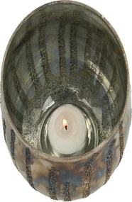 Κηροπήγιο ArteLibre Ασημί Γυαλί 12x12x12cm