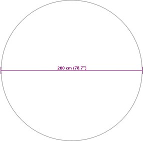 vidaXL Χαλιά χώρου Γύρος PALMERAS Κρεμ Ø 200 CM Πολυεστέρας