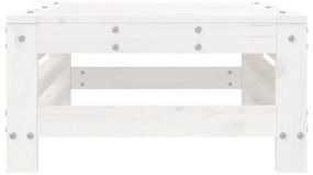 vidaXL Υποπόδιο Κήπου Λευκό από Μασίφ Ξύλο Πεύκου