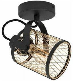 Φωτιστικό Οροφής - Σποτ 43531 Dellow 1/E27 Black-Brass Eglo Metal