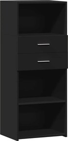 vidaXL Ντουλάπι Μαύρο 50x42,5x124 εκ. από Επεξεργασμένο Ξύλο