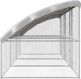 vidaXL Κλουβί Σκύλου 3 pcs Ασημί 6 x 2 x 2 m Γαλβανισμένος χάλυβας