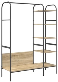 vidaXL Ράφι Ρούχων με Ράφια Sonoma Oak 120x44x160 εκ. Επεξεργασμένο Ξύλο