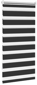 vidaXL Σύστημα Σκίασης Ρόλερ Zebra Μαύρο 80 x 150 εκ.