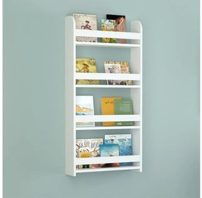 Επιτοίχια βιβλιοθήκη - ραφιέρα Montessori Megapap λευκό 60x15x120εκ. GP041-0097,1-GP041-0097,1-Λευκό GP041-0097,1