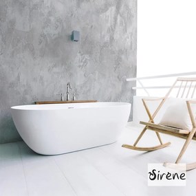 Sirene Cusco Solid Surface Μπανιέρα ελεύθερης τοποθέτησης 155x75εκ White Matt