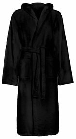 vidaXL Μπουρνούζι KINN Μαύρο M Βαμβάκι