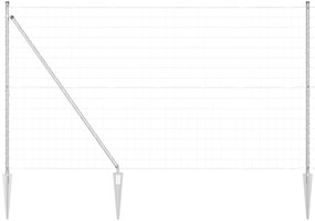 vidaXL Euro Fence με 7 στήλες 1.5x10 μ Γαλβανισμένο Ατσάλι