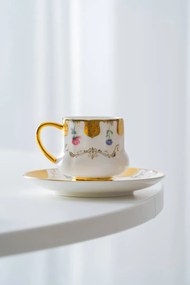 Stewehome Σετ πορσελάνιων φλιτζανιών καφέ για 6 άτομα Πολύχρωμο