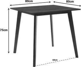 Τραπέζι Benson pakoworld MDF σε καρυδί απόχρωση 80x80x75εκ