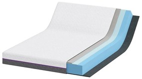 vidaXL Στρώμα Λευκό και Γκρι 160 x 200 cm Pěna