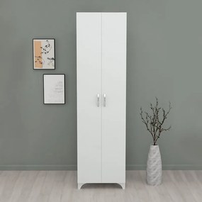 Ντουλάπα - Παπουτσοθήκη Lilly Megapap χρώμα λευκό 49x32x178εκ.