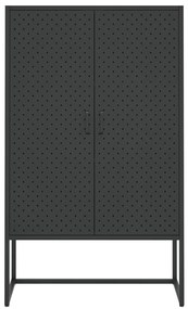 vidaXL Ντουλάπι Μαύρο 80 x 35 x 135 εκ. από Ατσάλι