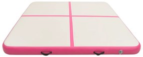 vidaXL Στρώμα Ενόργανης Φουσκωτό Ροζ 200 x 200 x 15 εκ. PVC με Τρόμπα