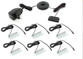 Lh-homefurniture Φωτισμός επίπλου: 6 led ραφιού με μετασχηματιστή 17101-MN-Ll χρώμα μπλε 17101-MN-L