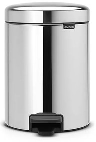 Brabantia 649010 Κάδος με πεντάλ 5L, Brilliant Steel