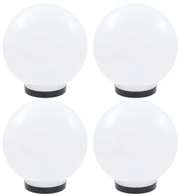 vidaXL Φωτιστικά Μπάλα LED 4 τεμ. Σφαιρικά 25 εκ. Ακρυλικά (PMMA)