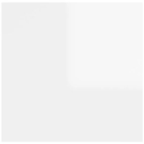 vidaXL Κομοδίνο Γυαλιστερό Λευκό 30,5 x 30 x 30 εκ. από Επεξ. Ξύλο