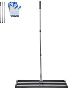 VEVOR 36x10in Lawn Leveling Rake with 83.9 in Adjustable Handle for Yard Garden