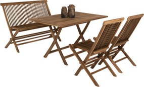 ΣΕΤ ΤΡΑΠΕΖΑΡΙΑΣ ΕΞΩΤ. ΧΩΡΟΥ 4ΤΜΧ KENDALL HM11953 ΜΑΣΙΦ ΞΥΛΟ TEAK ΦΥΣΙΚΟ