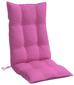 Μαξιλάρια Καρέκλας με Ψηλή Πλάτη 2 τεμ. Ροζ από Ύφασμα Oxford - Ροζ