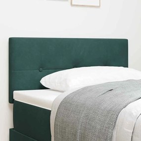 vidaXL Κεφαλάρι Button Tufted Σκούρο Πράσινο 90 εκ Βελούδο