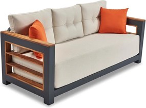 Garden Lounge Set Larix - White White