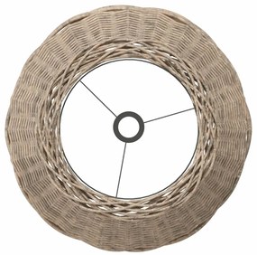 vidaXL Καπέλο Φωτιστικού Οροφής Καφέ Ø50x30 εκ. από Wicker