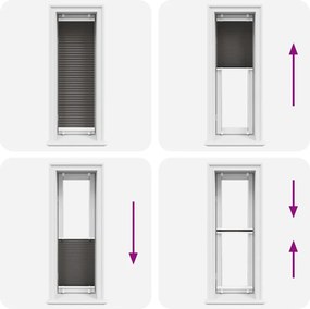 vidaXL Πλισέ περσίδα Μαύρο 40x150 cm Πλάτος υφάσματος 39,4 cm