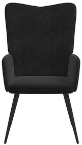 vidaXL Πολυθρόνα Relax Μαύρη Βελούδινη