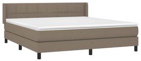 ΚΡΕΒΑΤΙ BOXSPRING ΜΕ ΣΤΡΩΜΑ TAUPE 180X200 ΕΚ. ΥΦΑΣΜΑΤΙΝΟ 3129733