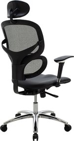 Καρέκλα γραφείου διευθυντή Freedom pakoworld SUPREME QUALITY μαύρο pu-mesh