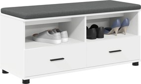 vidaXL Παγκάκι Χαλωρίου Λευκός 100 x 38 x 46 εκ