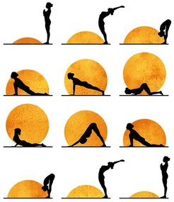Αφίσα Kubistika - Yoga sun