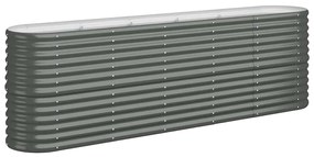 vidaXL Ζαρντινιέρα Ανθρακί 224x40x68 εκ Γαλβανισμένος χάλυβας