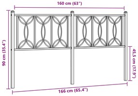 vidaXL Κεφαλάρι Λευκό 160 εκ. Μεταλλικό