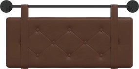 vidaXL Κρεμαστό Κεφαλάρι Επιτοίχιο Καφέ 100 cm Τεχνητό Δέρμα