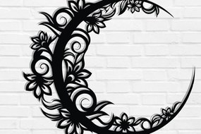 Intra απο ξύλο plywood 3mm-4mm πάχος - Floral Moon Wall Art Laser Cut  Δίασταση 40x50 cm INTRAFABR-119465901
