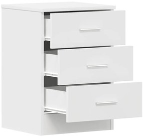 vidaXL Κομοδίνα 2 τεμ. Λευκά 38 x 35 x 56 εκ. από Επεξ. Ξύλο