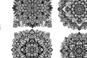 Intra απο ξύλο plywood  Χρώμα wenge 3mm-4mm πάχος - Κομψό μοτίβο Mandala Δίασταση 30x30 cm INTRAFABR-123261777
