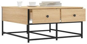 vidaXL Τραπεζάκι Σαλονιού Sonoma Δρυς 80x80x40 εκ. Επεξεργασμένο Ξύλο