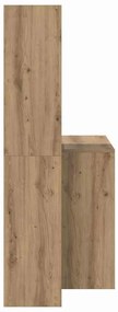 vidaXL Γραφείο artisan δρυς 138.5 x 55 x 143 εκ Επεξεργασμένο ξύλο