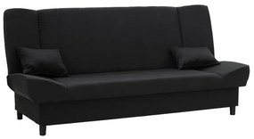 Kαναπές-κρεβάτι Tiko 3θέσιος αποθηκευτικός χώρος ύφασμα μαύρο 200x85x90εκ Υλικό: FABRIC 078-000023