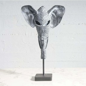 Διακοσμητικός Ελέφαντας 8430-2 29x11x48cm Grey Supergreens Πολυρεσίνη
