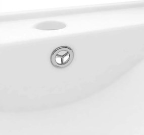 vidaXL Νιπτήρας με Οπή Βρύσης Λευκό Ματ 60 x 46 εκ. Κεραμικός