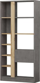 Βιβλιοθήκη "VIANA" σε χρώμα felt/γκρι 76x25x160