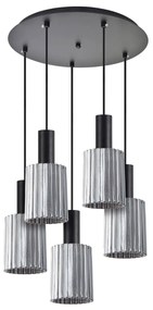 Φωτιστικό Οροφής Πολύφωτο Homelighting 77-8488 Black/Smoked